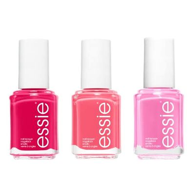 Essie Pink Manicure Gift Set: Lovie Dovie, Watermelon, Cute As A Button Bright Barbie Pink Polish