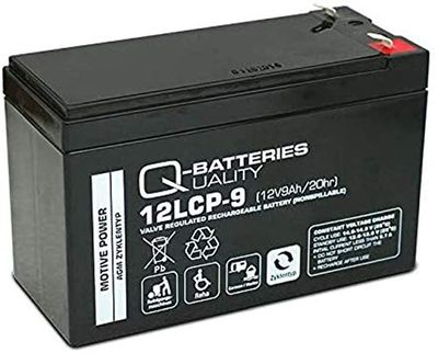 Q-Batteries 12LCP-9 Batterie au Plomb Type AGM 12 V 9 Ah