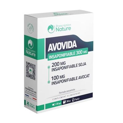 Prescription Nature - AVOVIDA - Complément Alimentaire à Base de Plantes - Graines de Soja et Extraits d’Avocat - Fabrication Française - 30 Gélules