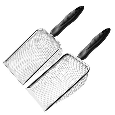 Lot de 2 Tamis de Jardin avec poignée, 2 Tamis de Jardin pour Sol et Pierres Maille 3,8/5 mm