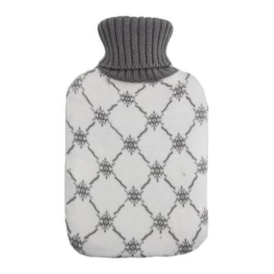 Borsa dell'acqua calda Mimo da 1,7 l, con fodera in blu e grigio. Dimensioni: 20 x 32 x 4 cm. Flessibile e delicato sulla pelle, ideale per riscaldare in inverno e alleviare i dolori.