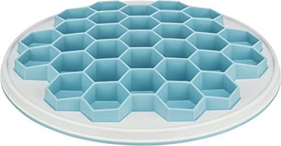 Hive Slow Feeding piatto, plastica/TRP/TPE, ø 30 cm, grigio/blu