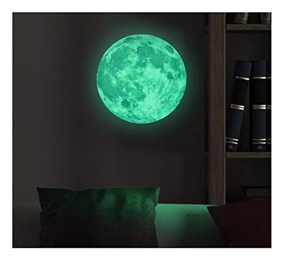 Autocolante de lua fosforescente, 30 cm