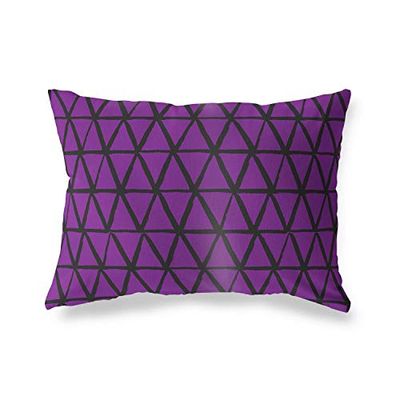 BonaMaison dekorativt kuddöverdrag, lila svart prydnadskuddöverdrag, heminredning örngott för vardagsrum, soffa, sovrum, storlek: 45 x 60 cm - Designad och tillverkad i Turkiet