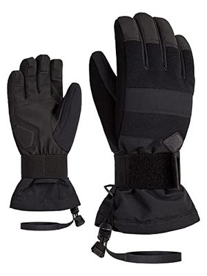 Ziener MANU Snowboard-handschoenen voor kinderen, wintersport, waterdicht, ademend, bescherming, zwart, L