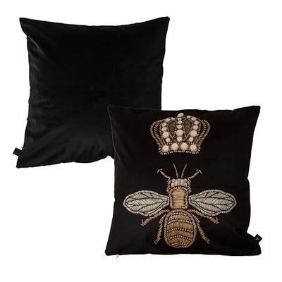 Chic Home Bee Chic Funda de Terciopelo 45 x 45 cm