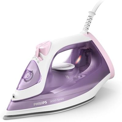 Philips Stoomstrijkijzer 3000 Series. Gegarandeerd geen brandplekken. 2000 W. 30 g/min Continue stoom. Stoomstoot 140g. Keramische zoolplaat. Waterreservoir 300 ml. (DST3010/30)
