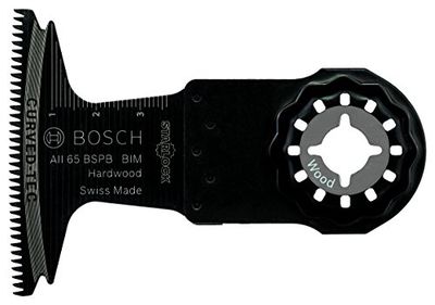 Bosch Professional 1 lâmina de serra de imersão BIM AII 65 BSPB (para madeira dura, 40 x 65 mm, acessórios multifuncionais)