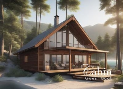 Cabin Guest Book: Guest Book for Vacation Home, Airbnb, Visitor Rental, Visitor’s Log Book for Recording Name & Memories