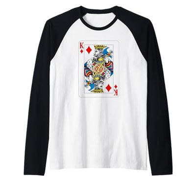 King carta da gioco, K Monogram Cards Maglia con Maniche Raglan