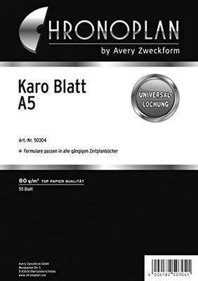 Chronoplan rutiga blad rutig A5