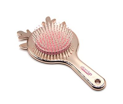 Glam'Up Paris Golden Deer Hair Brush Detangling Hair Brush with Handle Small Brush Deer Design 19 x 10 x 3.5 cm Gold