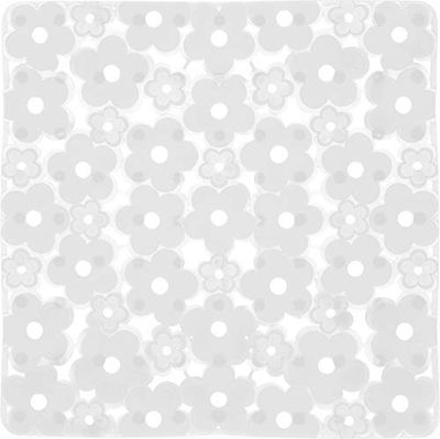 GEDY Margherita Tappeto Antiscivolo Doccia Trasparente, Misure e peso prodotto: 0,6X51,5X51,5 CM & 0,64 KG, Realizzato in Resina, Design R&S Gedy, Conformità REACH, 2 Anni di Garanzia