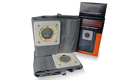 BLACK+DECKER Cloth Filter Bags, Cloth Filter Bags, Grey, One Size