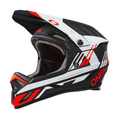 O'NEAL MTB Downhill Mountainbike-helm, robuust ABS, ventilatieopeningen voor luchtstroom en koeling, ABS buitenschaal, backflip helm Strike V.23, volwassenen, zwart, rood, wit, XL