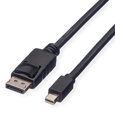 Roline Cavo DisplayPort verde, DP ST - Mini DP ST, TPE, nero, 2 m