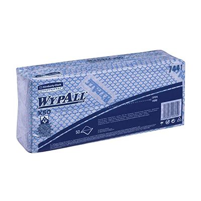 WypAll 7441 X50 reinigingsdoeken, 1-laags, 1 x 50 Cloths, blauw, 1