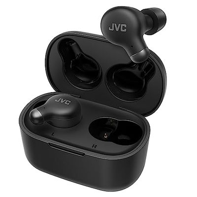 JVC HA-Z250T - Auriculares Inalámbricos con Bluetooth 5.3, 28 Horas de Batería, Certificación IPX4, Solo 5,1g de Peso, Cancelación de Ruido, 3 Pares de Almohadillas de Silicona y 2 de Espuma, Negro