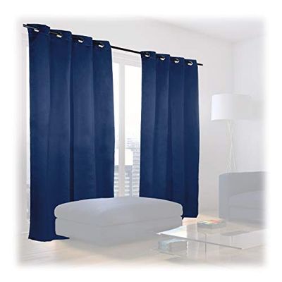 relaxdays Rideaux Jeu de 2, Opaque, Chambre à Coucher, Rideaux d’assombrissement, 245x135cm