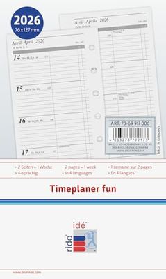 rido/idé Weekly Calendar Time Planner Fun 2026 | A7