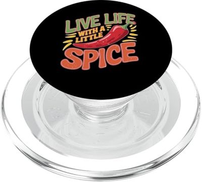 Live Life With A Little Spice Chef Pasión Culinaria - PopSockets PopGrip para MagSafe