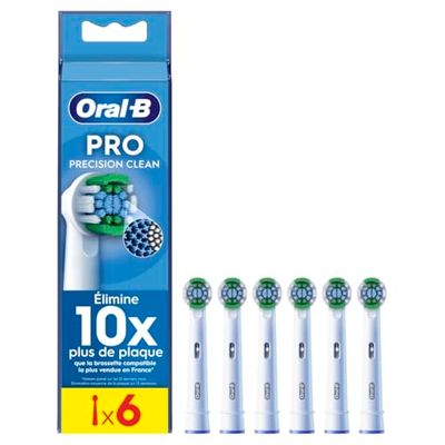 Oral-B Pro Precision Clean Brossettes pour Brosse à dents électriques, Pack De 6 Unités