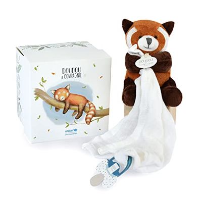 Doudou et Compagnie DC3982 – Colgante de Peluche, diseño de Panda Roux, 12 cm, Nacimiento para bebé, niña y niño – Garantía de Peluche perdido – Bebé y yo – DC3982