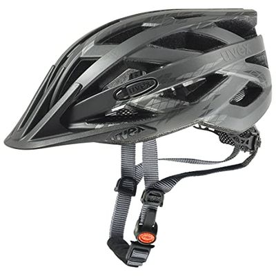 uvex i-vo cc - lätt allroundhjälm för kvinnor och män - individuell justerbar passform - utbyggbar med LED-ljus - black-smoke matt - 52-57 cm