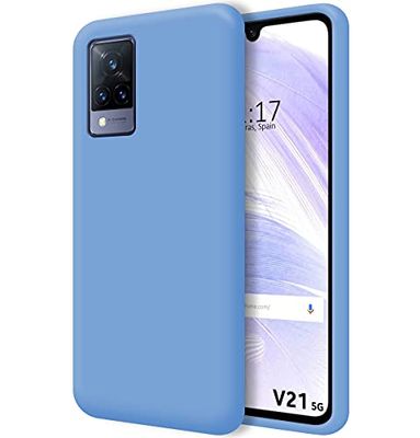 Tumundosmartphone Funda Silicona Líquida Ultra Suave para Vivo V21 5G Color Azul