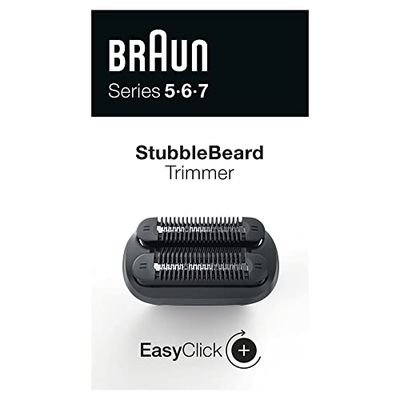 Braun EasyClick, Tête Tondeuse Pour Barbe De 3 Jours, Originale, Pour Rasoirs Électriques Series 5, 6 et 7 (Nouvelle Génération)