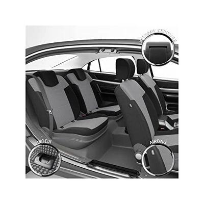 DBS 1012555 Car seat cover - custom made - high-end finish - fast installation - compatible with Airbag - Isofix - steering wheel left