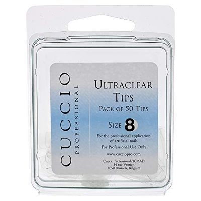 Cuccio UltraClear 50tlg nageltips, storlek 8