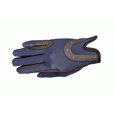 USG 11310035-260-305 GOOD LUCK Gants d'équitation Marron/bleu marine Taille L