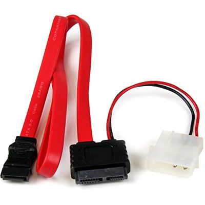 StarTech SLSATAF36 Cabo adaptador SATA Slimline para SATA com alimentação LP4 Molex, 91 cm