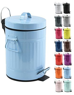 MSV Poubelle à pédale, Bleu Pastell Unique