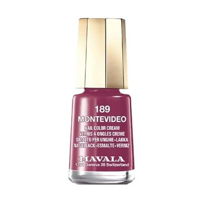 MAVALA - Mini cores montevidéu 189 5 ml, esmalte de unhas pequeno, cor bordô, minimiza a evaporação, formulado com ingredientes selecionados, prático para transportar