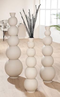 Pack of 4 Dreamlight, Tealight candle holder, Ufo Classic, Pine cone motif, Glass, brown, white, PU 4, H. 5 cm, D. 14 cm