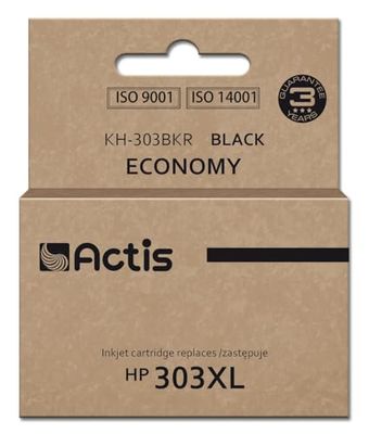 ACTIS KH-303BKR inkt voor HP printer vervanging HP 303XL T6N04AE; Premium; 20ml; 600 pagina's; zwart