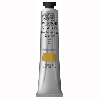 Winsor & Newton 200ml Professional Acrylic Colour Tube - Gold