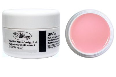 World of Nails-Design BasicLine - Gel per ricostruzione UV, 30 ml, colore: rosa lattiginoso