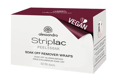Alessandro Striplac Soak Off Remover Wraps, 50 pezzi