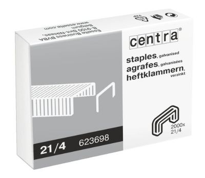 Centra Galvanised Staples - 21/4 mm, Box of 2000