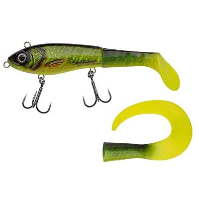 Abu Garcia Svartzonker Mchybride Leurre Brochet - Leurre de Type Swimbait Hybride Corps dur et Paddle Souple - Fournit avec une Queue de Rechange