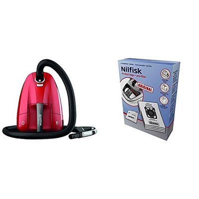 Nilfisk 128350554 Aspirador trineo, 220-230v, con bolsa + Kit con bolsas de polvo extra