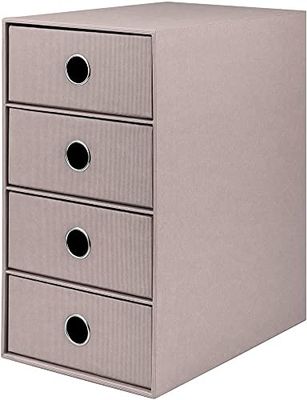 SOHO A4 Filing Storage Box with 4 Drawer - Taupe