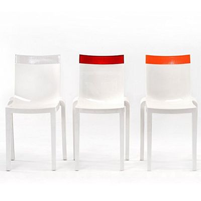 Kartell 5850W6 stoel Hi-Cut rood