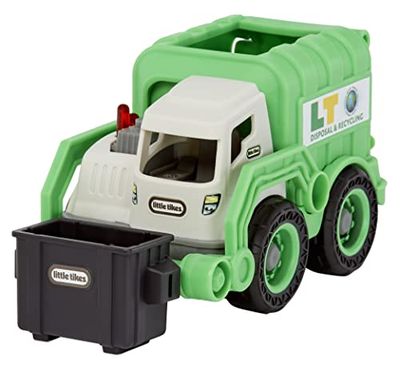 Little Tikes Dirt Diggers Mini - CAMIÓN DE LA BASURA - Mini juguete de construcción para jugar en interiores y exteriores - Fácil de sostener - Desarrolla la imaginación - Edad: 2+ años