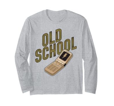 Clásico Flip Phone Vintage Teléfono Móvil Celular Manga Larga