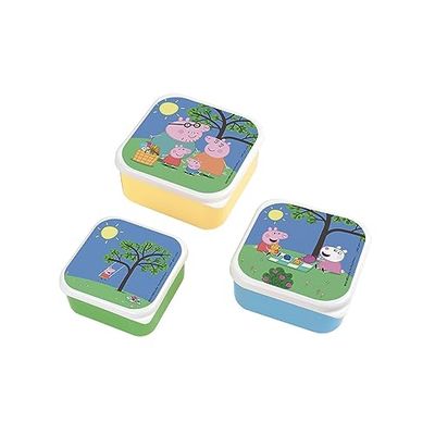 Set med 3 LUNCH BOX PEPPA PIG