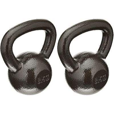 Amazon Basics Kettlebell in Ghisa, 8 kg & Kettlebell in Ghisa, 20 kg